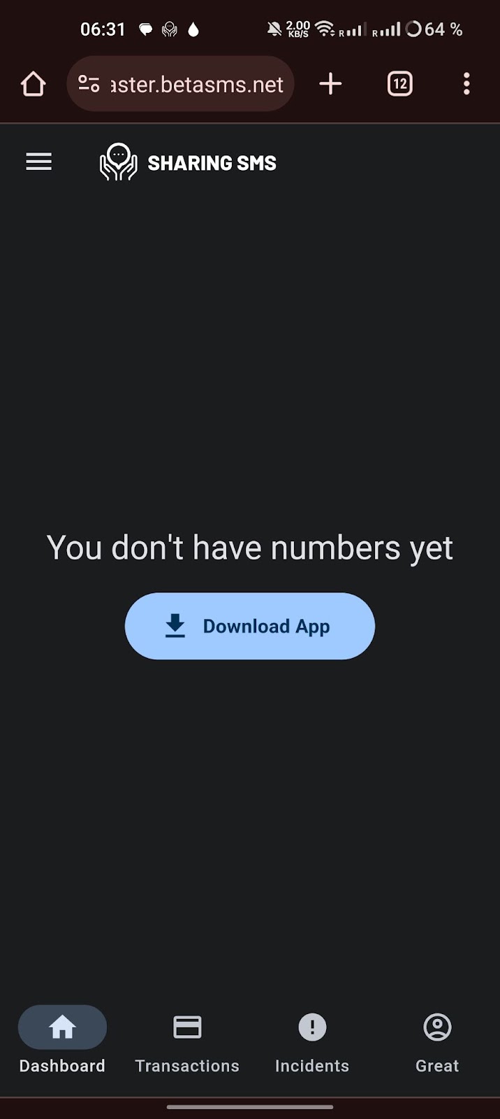 Download der APK-Datei im Browser